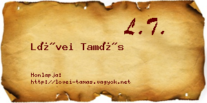 Lövei Tamás névjegykártya